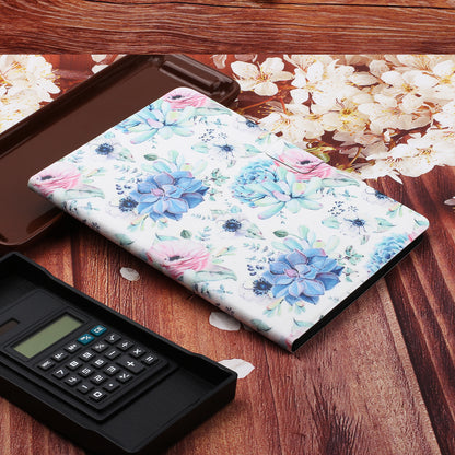 Flower Pattern Printing Card Holder Stand Tablet Cover Case for iPad 10.2 (2021)/(2020)/(2019)/Pro 10.5-inch (2017)/Air 10.5 inch (2019)