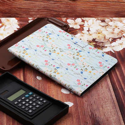 Flower Pattern Printing Card Holder Stand Tablet Cover Case for iPad 10.2 (2021)/(2020)/(2019)/Pro 10.5-inch (2017)/Air 10.5 inch (2019)