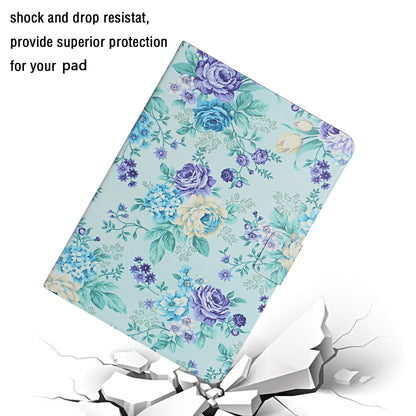 Flower Pattern Printing Card Holder Stand Tablet Shell for iPad mini (2019) 7.9 inch/4/3/2/1