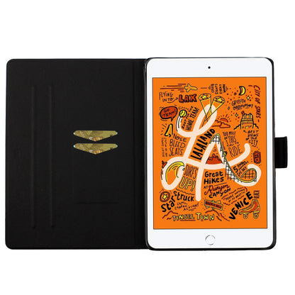 Flower Pattern Printing Card Holder Stand Tablet Shell for iPad mini (2019) 7.9 inch/4/3/2/1
