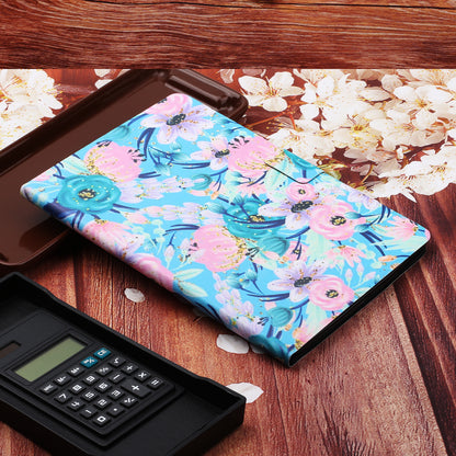 Flower Pattern Printing Card Holder Stand Tablet Shell for iPad mini (2019) 7.9 inch/4/3/2/1