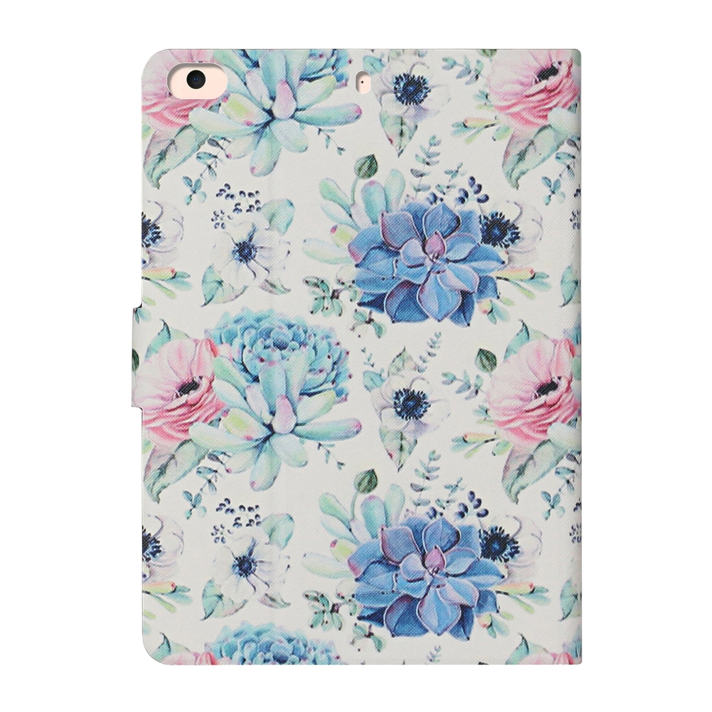 Flower Pattern Printing Card Holder Stand Tablet Shell for iPad mini (2019) 7.9 inch/4/3/2/1