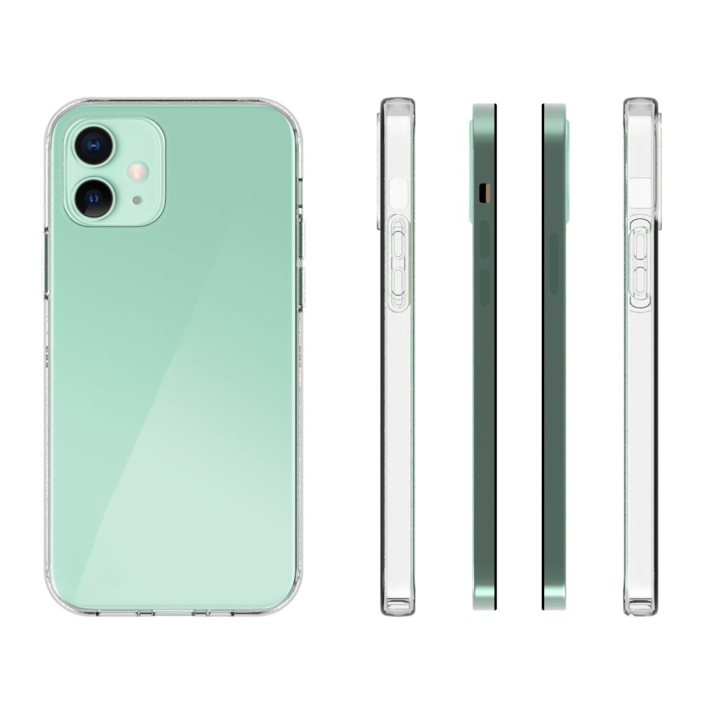 Clear TPU Anti-fingerprint Phone Cover for iPhone 12 mini