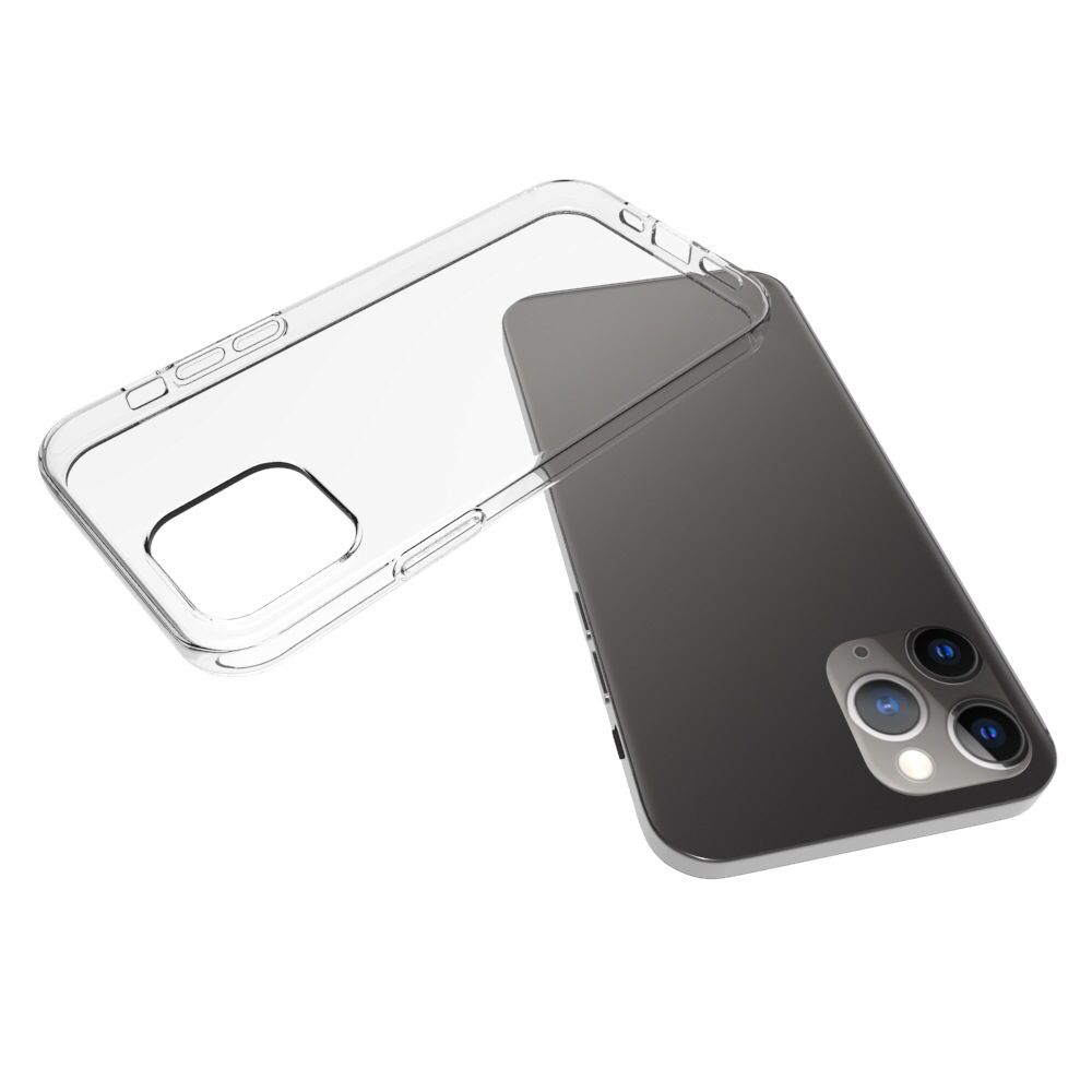Transparent TPU Anti-fingerprint Phone Case for iPhone 12 Pro 6.1 inch