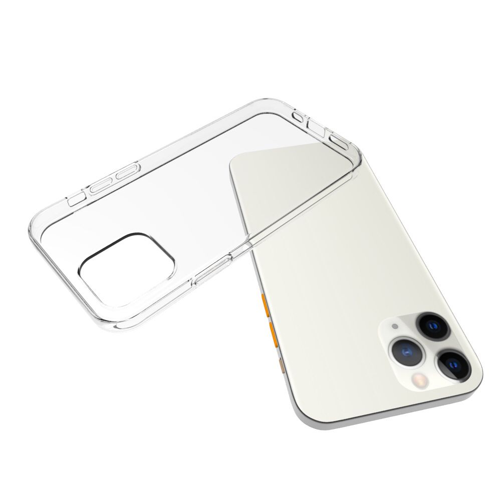 Anti-fingerprint Clear TPU Mobile Phone Shell for iPhone 12 Pro Max 6.7 inch