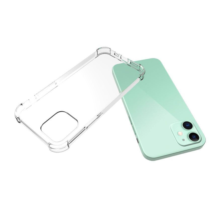 Soft TPU Crystal Transparent Slim Case for iPhone 12/12 Pro 6.1 inch, Shockproof Corners Anti-Slip Protective Phone Cover