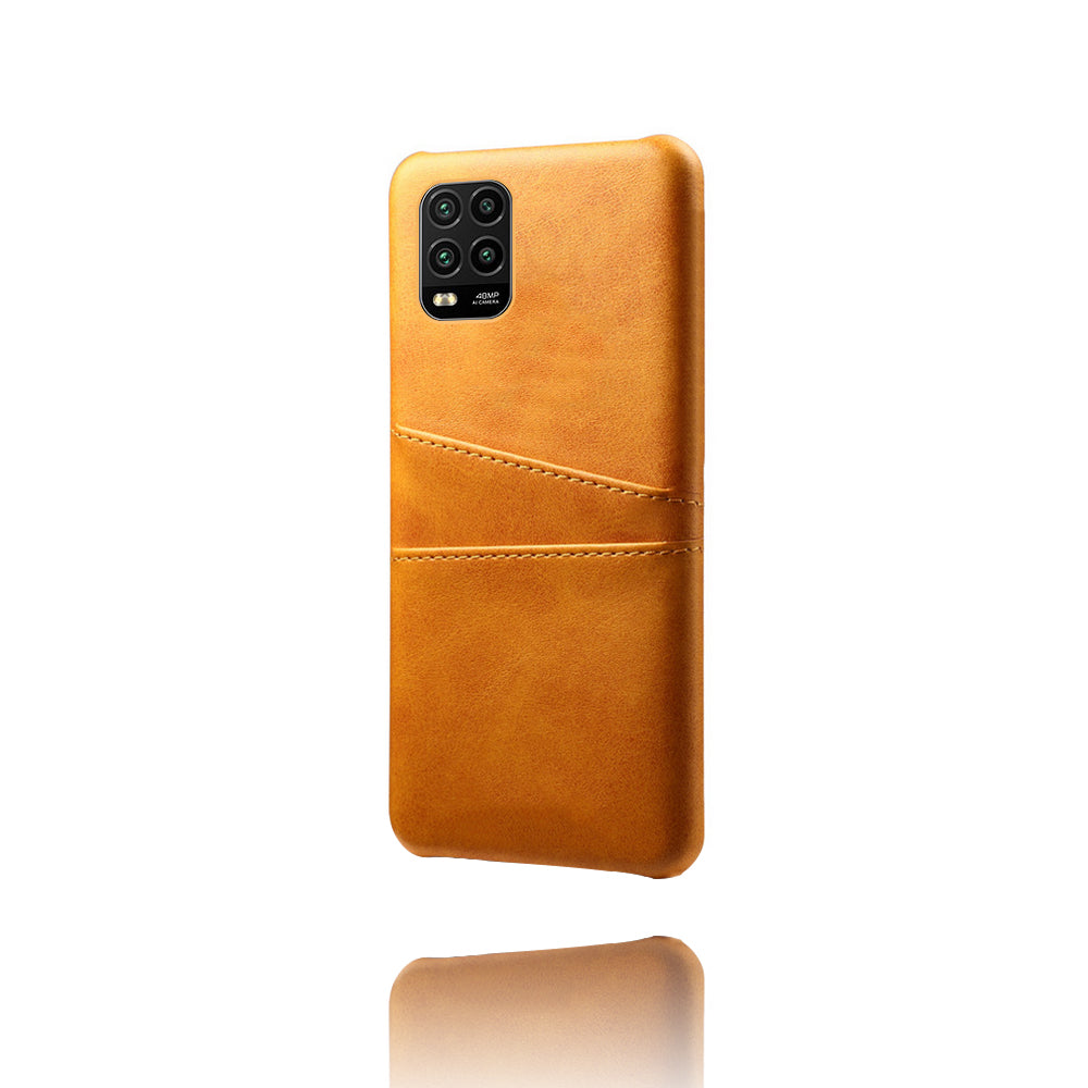 KSQ with Double Card Slots PU Leather Coated Hard PC Case for Xiaomi Mi 10 Lite 5G
