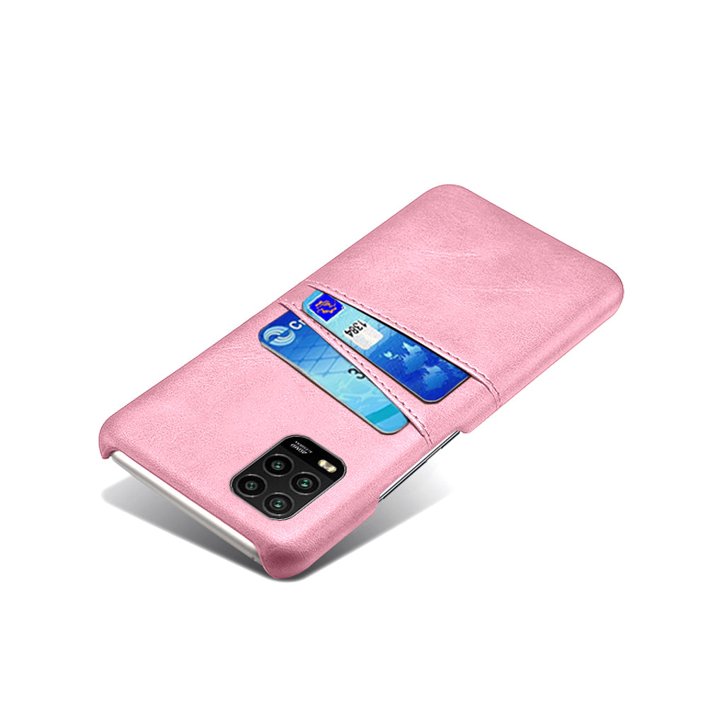 KSQ with Double Card Slots PU Leather Coated Hard PC Case for Xiaomi Mi 10 Lite 5G