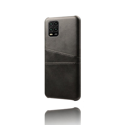KSQ with Double Card Slots PU Leather Coated Hard PC Case for Xiaomi Mi 10 Lite 5G