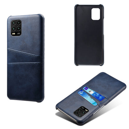 KSQ with Double Card Slots PU Leather Coated Hard PC Case for Xiaomi Mi 10 Lite 5G