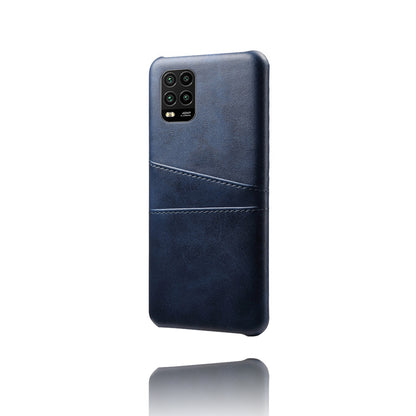 KSQ with Double Card Slots PU Leather Coated Hard PC Case for Xiaomi Mi 10 Lite 5G