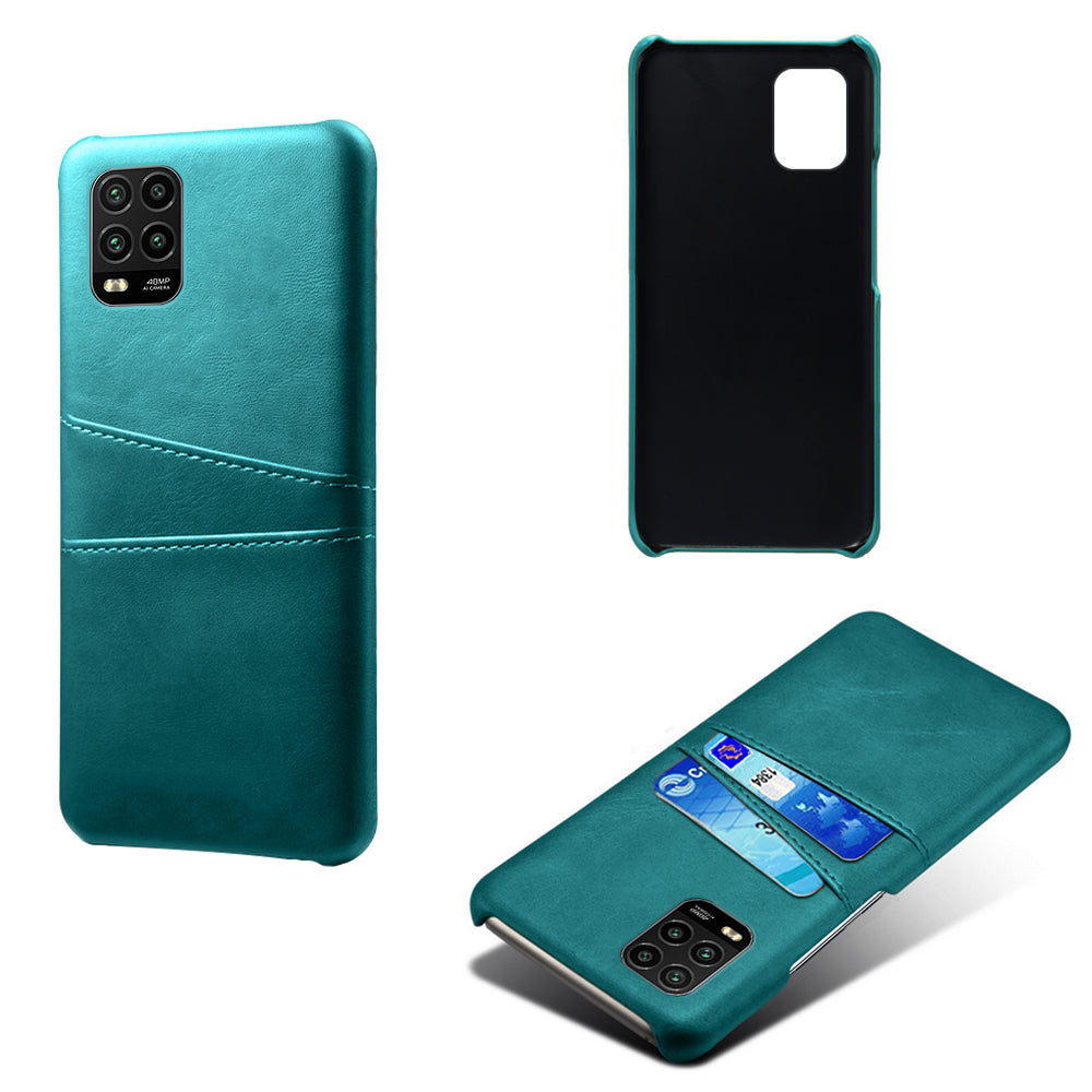 KSQ with Double Card Slots PU Leather Coated Hard PC Case for Xiaomi Mi 10 Lite 5G
