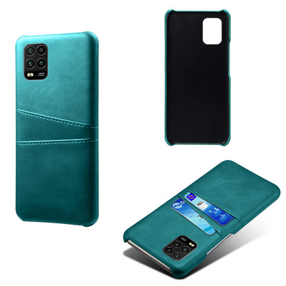 KSQ with Double Card Slots PU Leather Coated Hard PC Case for Xiaomi Mi 10 Lite 5G