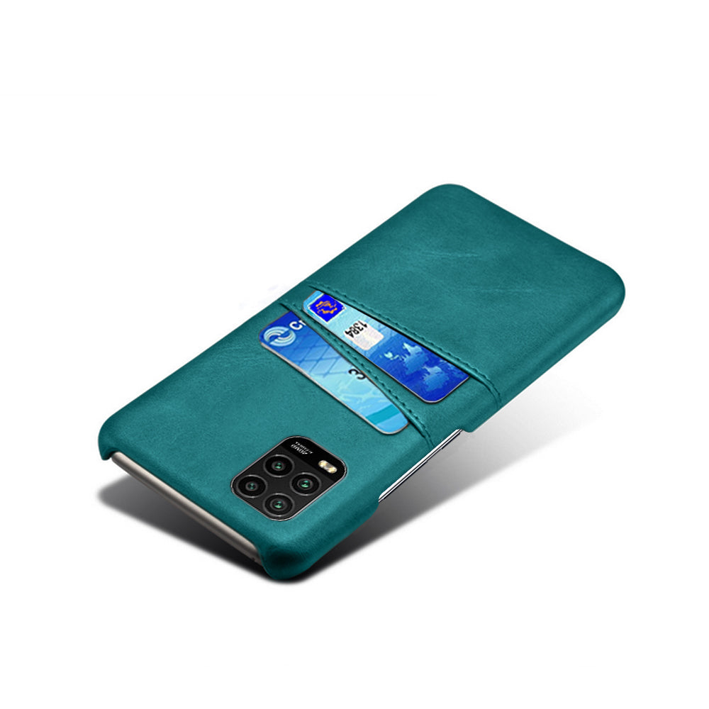 KSQ with Double Card Slots PU Leather Coated Hard PC Case for Xiaomi Mi 10 Lite 5G