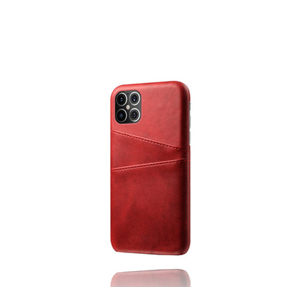 KSQ PU Leather Coated PC Shell with Double Card Slots for iPhone 12 Pro Max 6.7 inch
