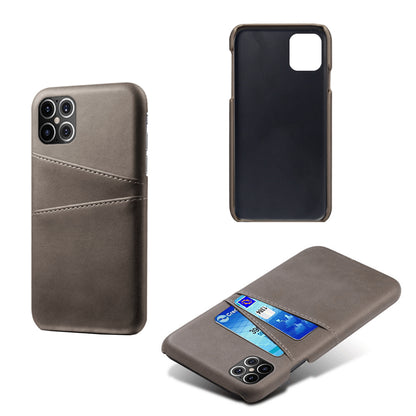 KSQ PU Leather Coated PC Shell with Double Card Slots for iPhone 12 Pro Max 6.7 inch