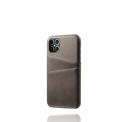 KSQ PU Leather Coated PC Shell with Double Card Slots for iPhone 12 Pro Max 6.7 inch