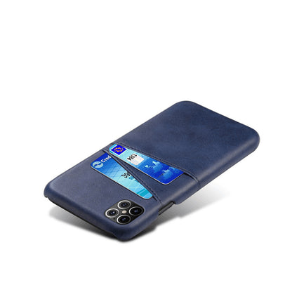 KSQ PU Leather Coated PC Shell with Double Card Slots for iPhone 12 Pro Max 6.7 inch