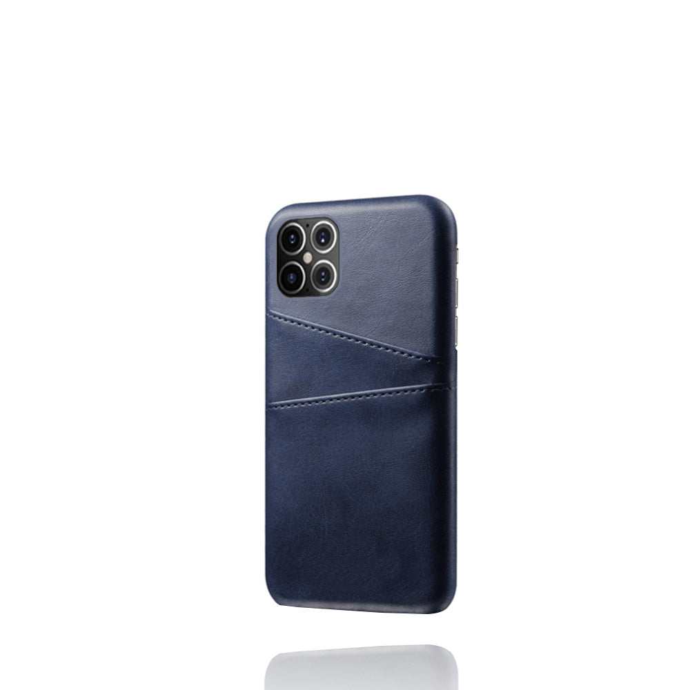 KSQ PU Leather Coated PC Shell with Double Card Slots for iPhone 12 Pro Max 6.7 inch