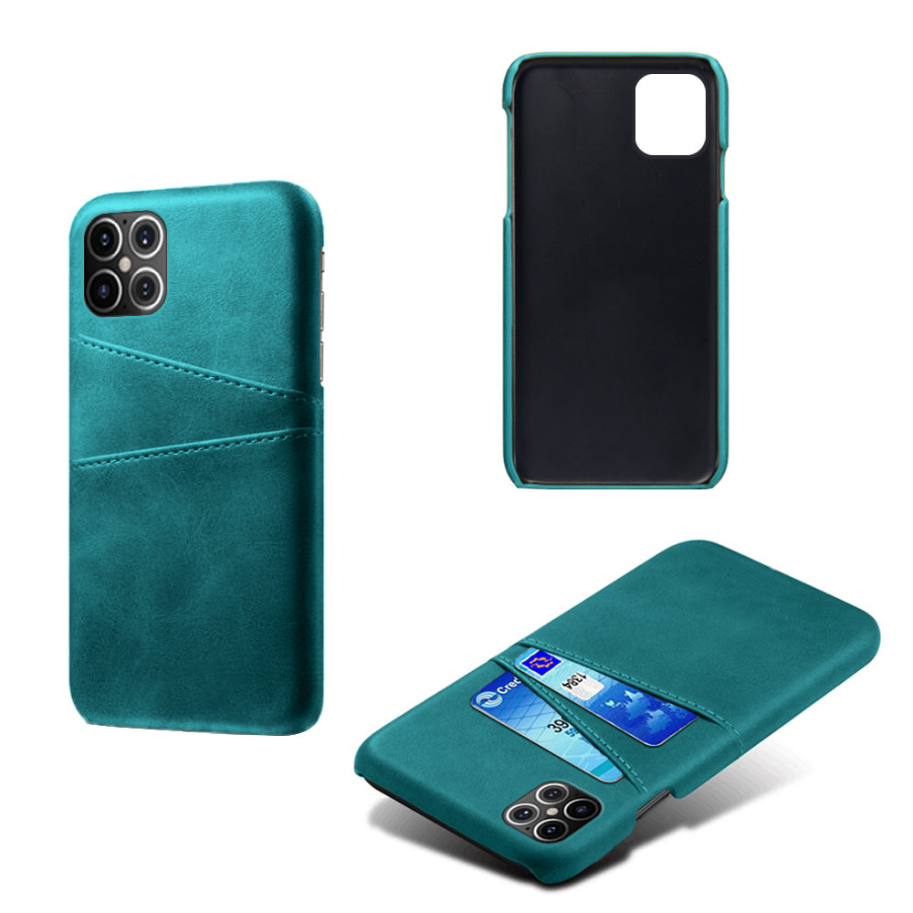 KSQ PU Leather Coated PC Shell with Double Card Slots for iPhone 12 Pro Max 6.7 inch