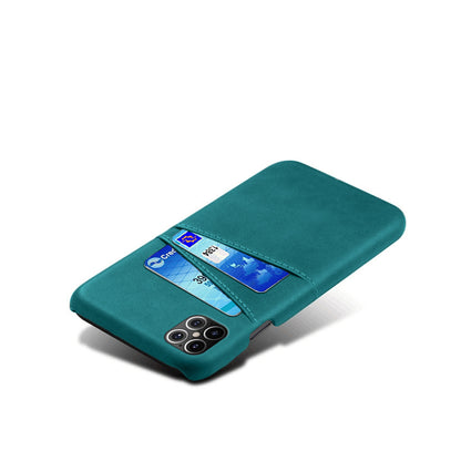 KSQ PU Leather Coated PC Shell with Double Card Slots for iPhone 12 Pro Max 6.7 inch