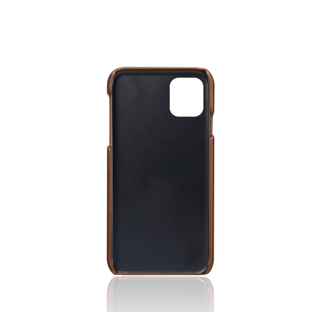 KSQ PU Leather Coated PC Shell with Double Card Slots for iPhone 12 Pro Max 6.7 inch