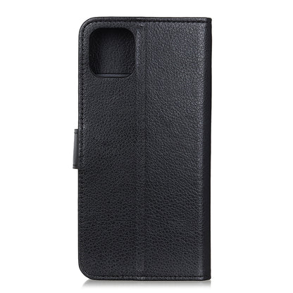 For iPhone 12 Pro/12 Anti-dust Shock-resistant Litchi Skin Texture Wallet Leather Stand Protective Case
