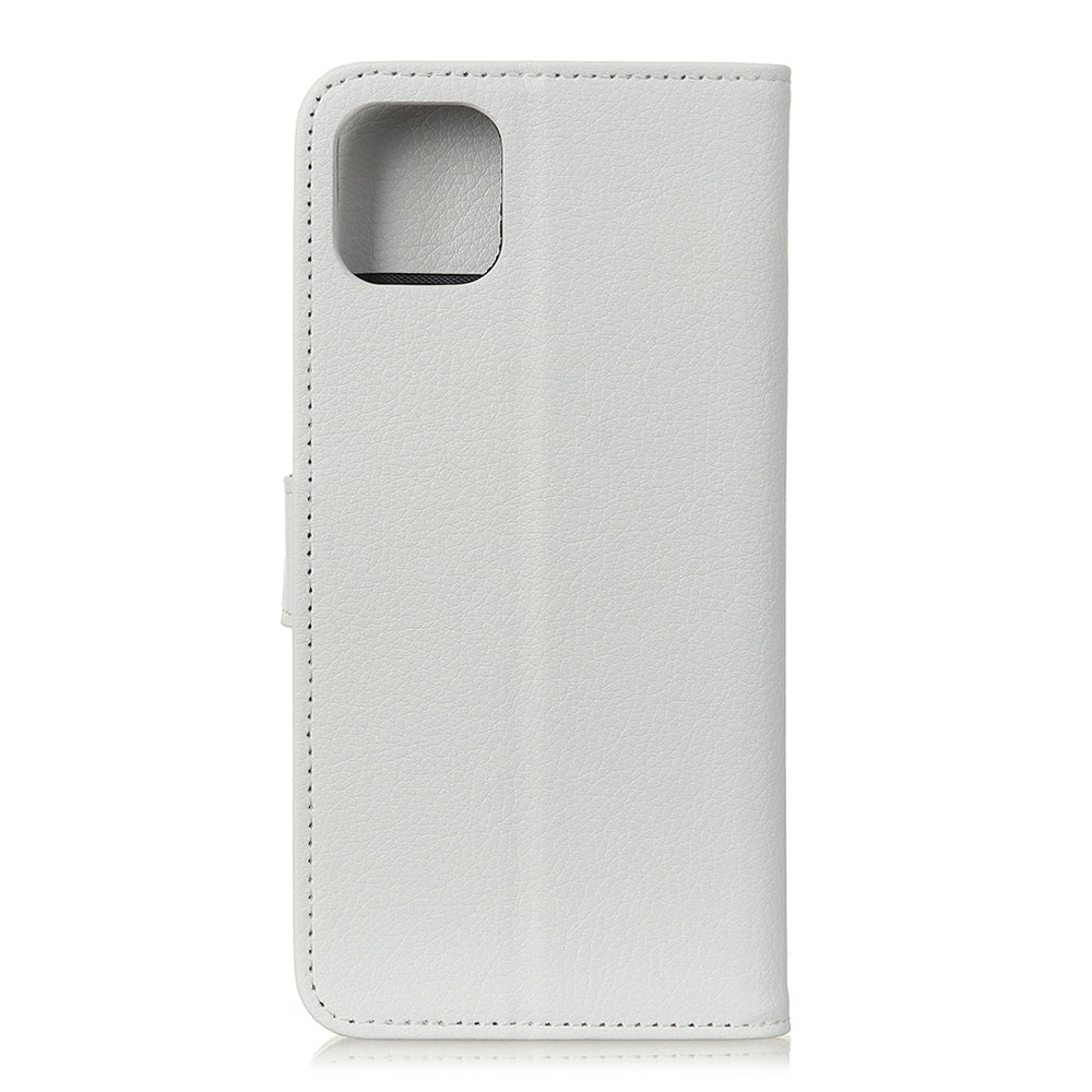 For iPhone 12 Pro/12 Anti-dust Shock-resistant Litchi Skin Texture Wallet Leather Stand Protective Case
