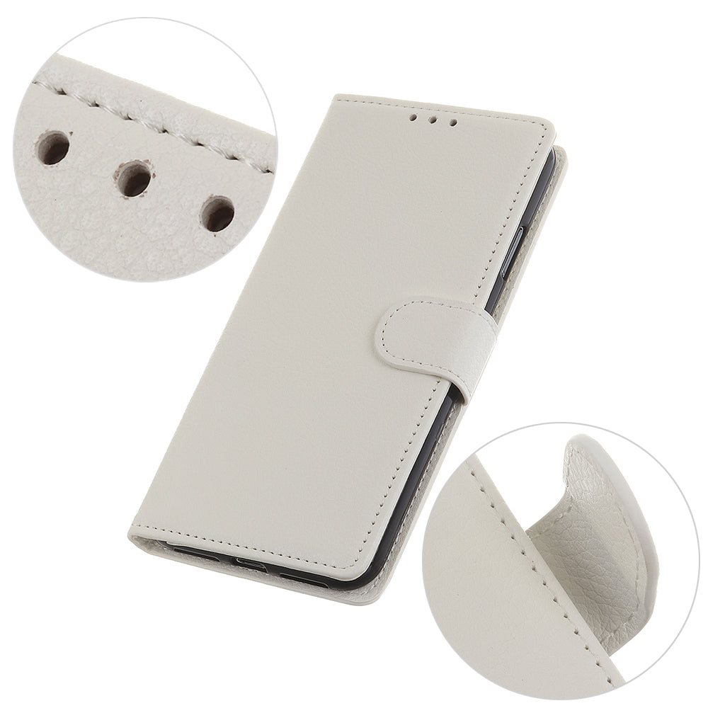 For iPhone 12 Pro/12 Anti-dust Shock-resistant Litchi Skin Texture Wallet Leather Stand Protective Case