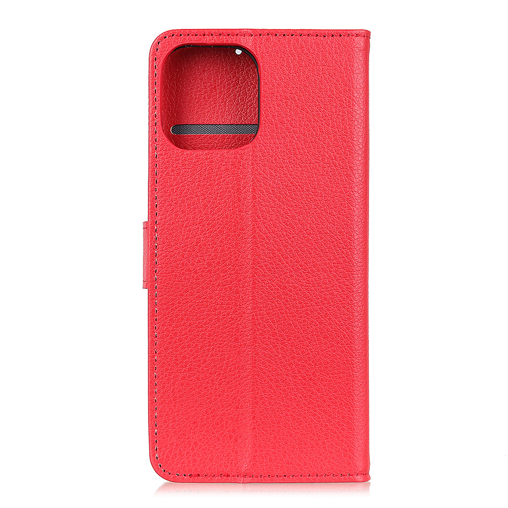 For iPhone 12 Pro/12 Anti-dust Shock-resistant Litchi Skin Texture Wallet Leather Stand Protective Case