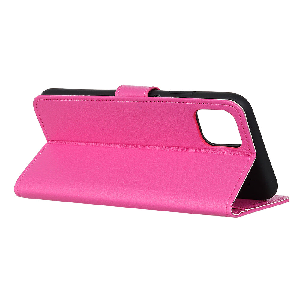For iPhone 12 Pro/12 Anti-dust Shock-resistant Litchi Skin Texture Wallet Leather Stand Protective Case