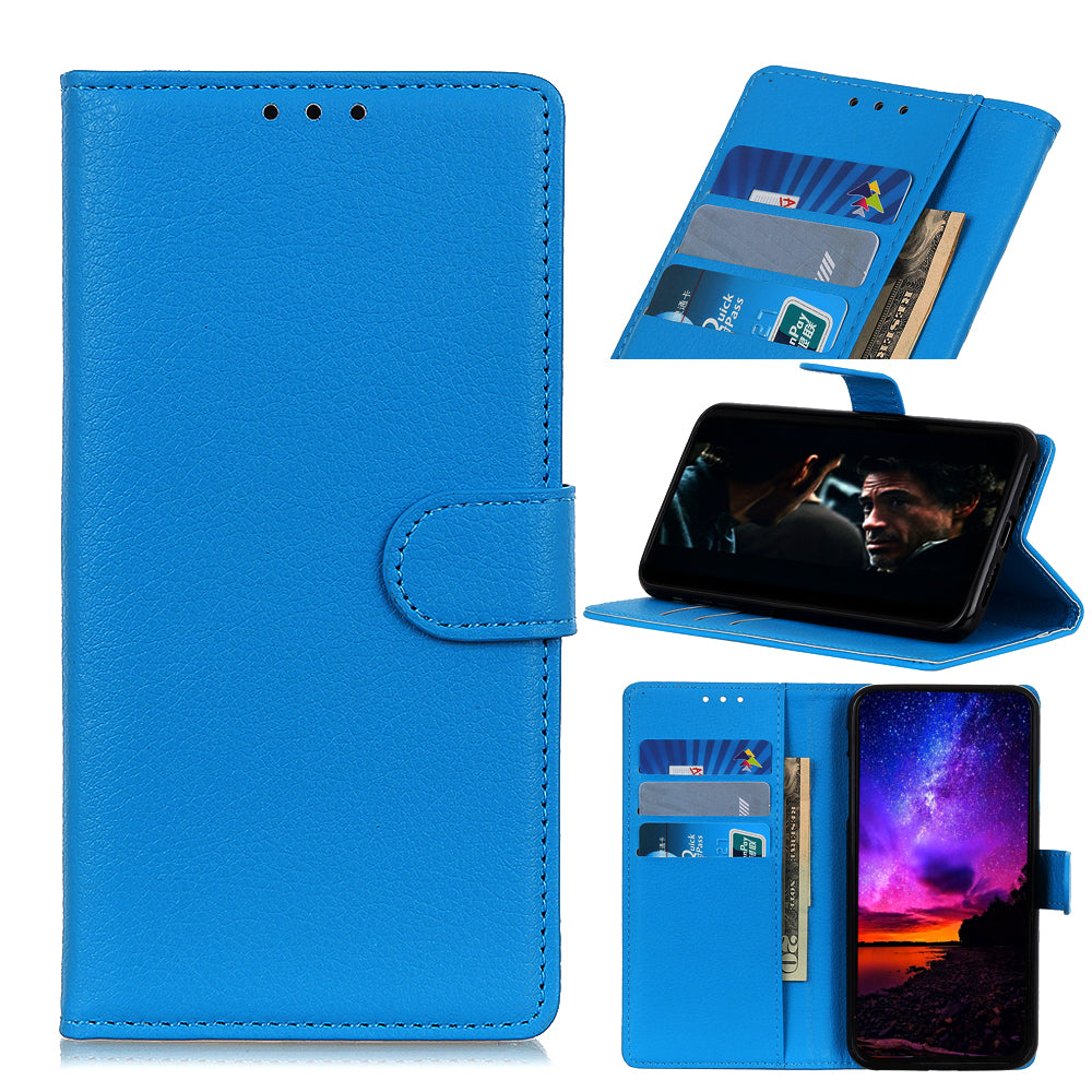 For iPhone 12 Pro/12 Anti-dust Shock-resistant Litchi Skin Texture Wallet Leather Stand Protective Case