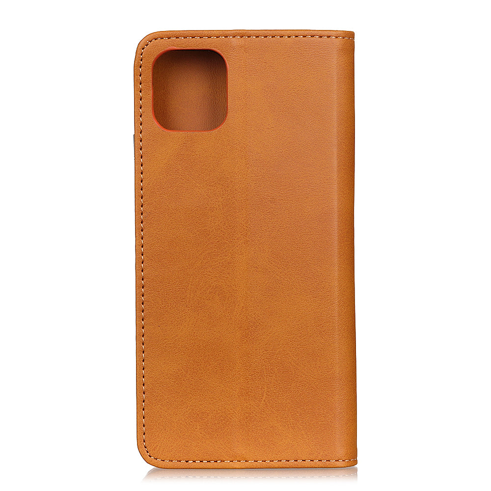 Auto-absorbed Split Leather Protection Case with Wallet for iPhone 12 Pro/12