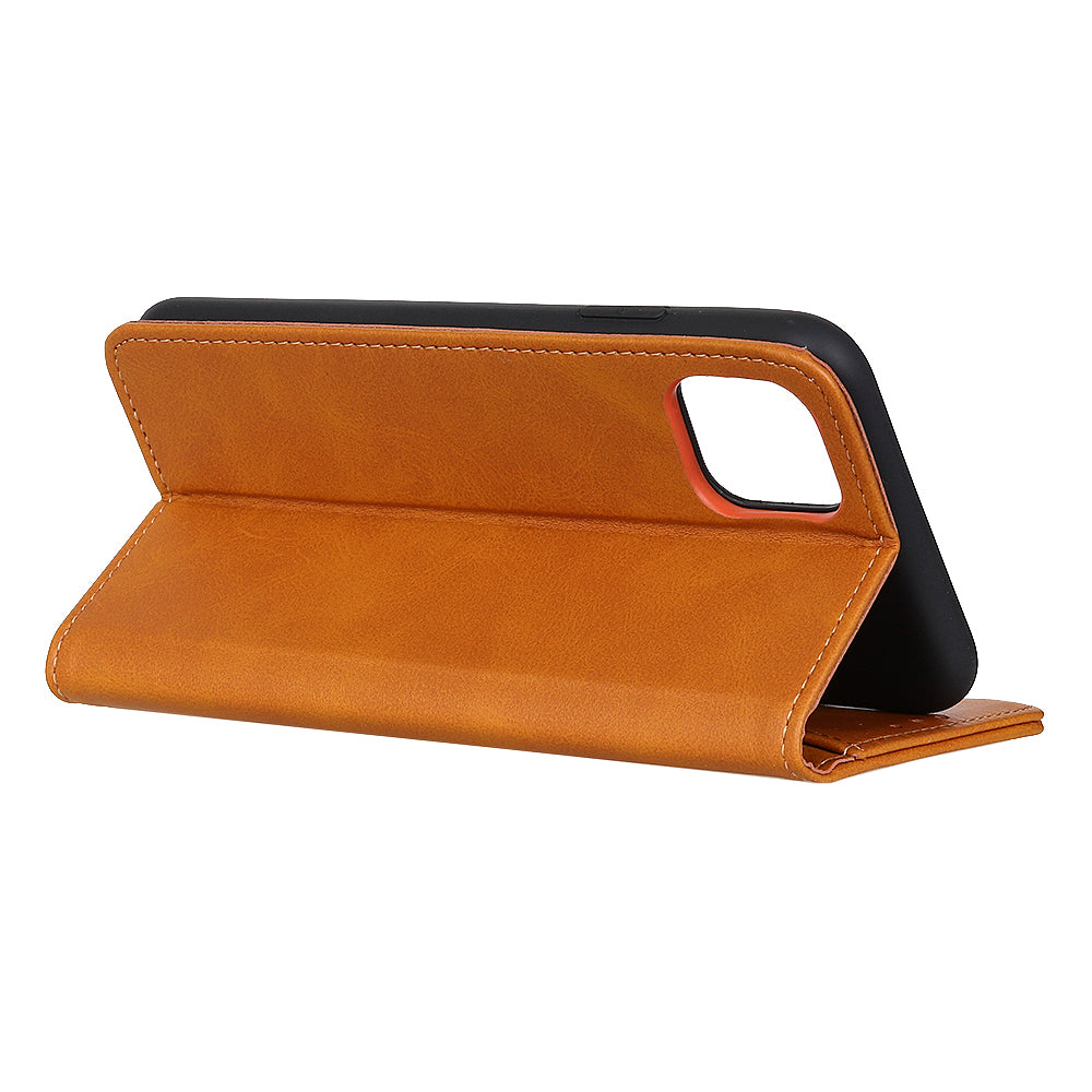 Auto-absorbed Split Leather Protection Case with Wallet for iPhone 12 Pro/12