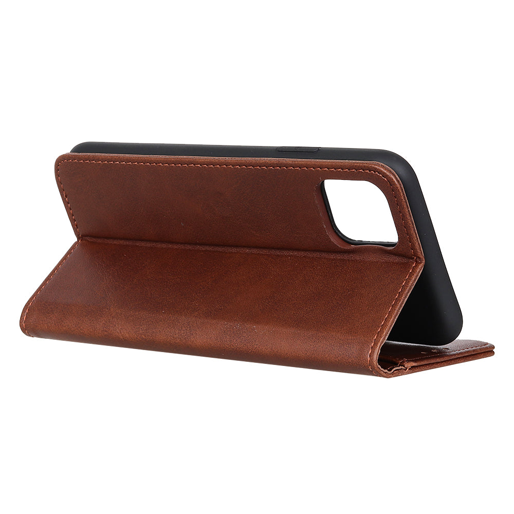 Auto-absorbed Split Leather Protection Case with Wallet for iPhone 12 Pro/12