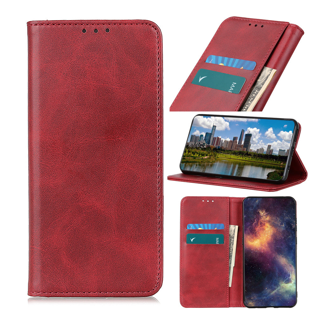 Auto-absorbed Split Leather Protection Case with Wallet for iPhone 12 Pro/12
