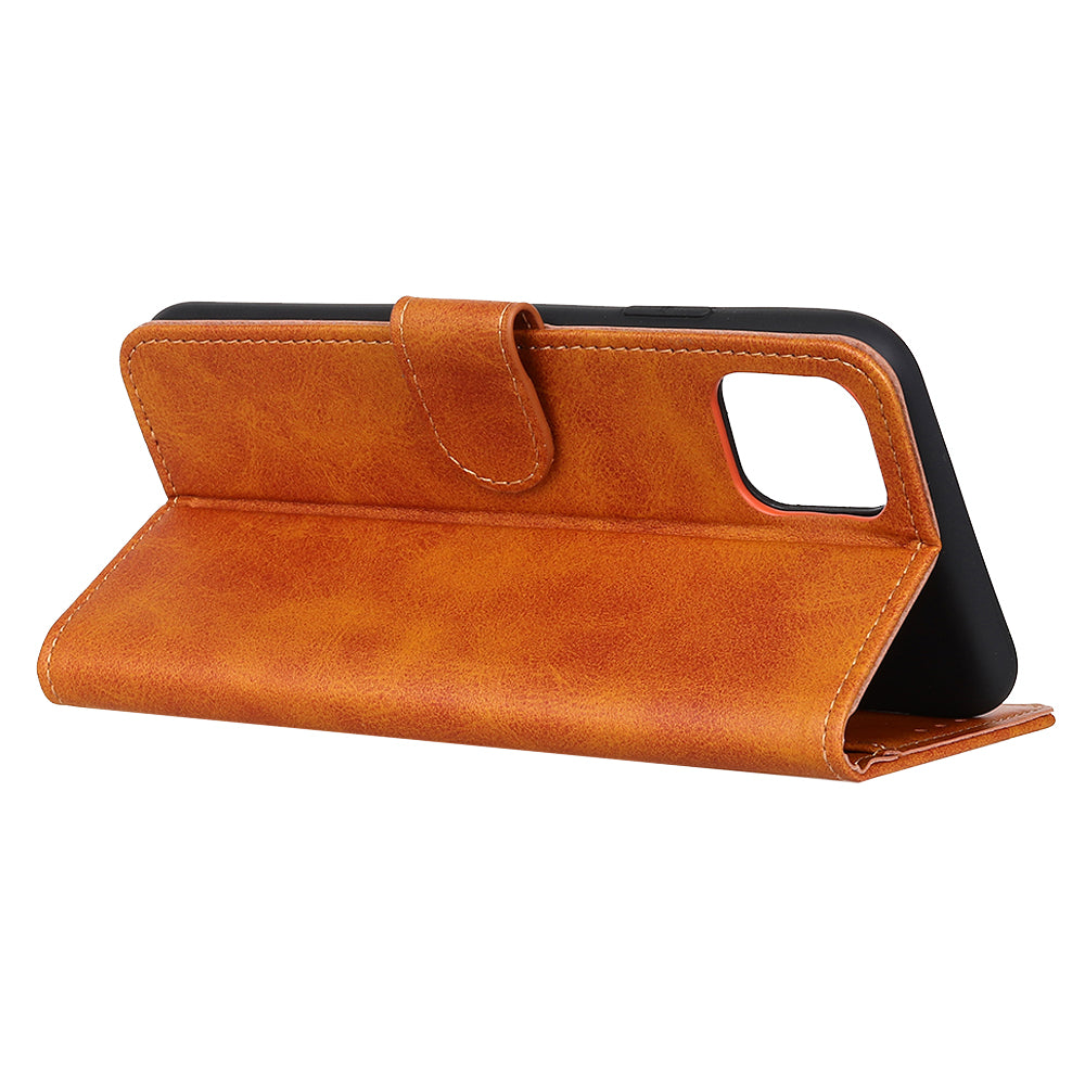 PU Leather Magnetic Wallet Stand Phone Shell for iPhone 12 Pro/12