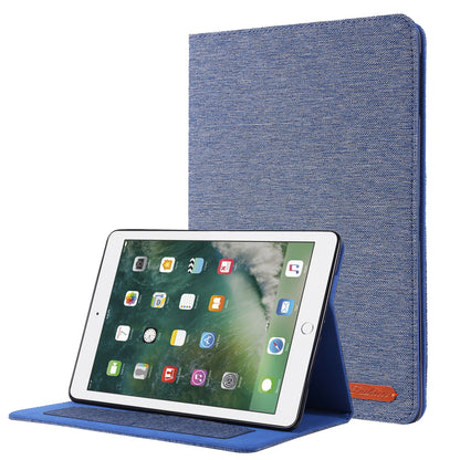 For iPad 9.7-inch (2018)/(2017) /iPad Air (2013)/Air 2 Tablet Case Cloth Texture Leather Protective Cover with Card Slots Stand