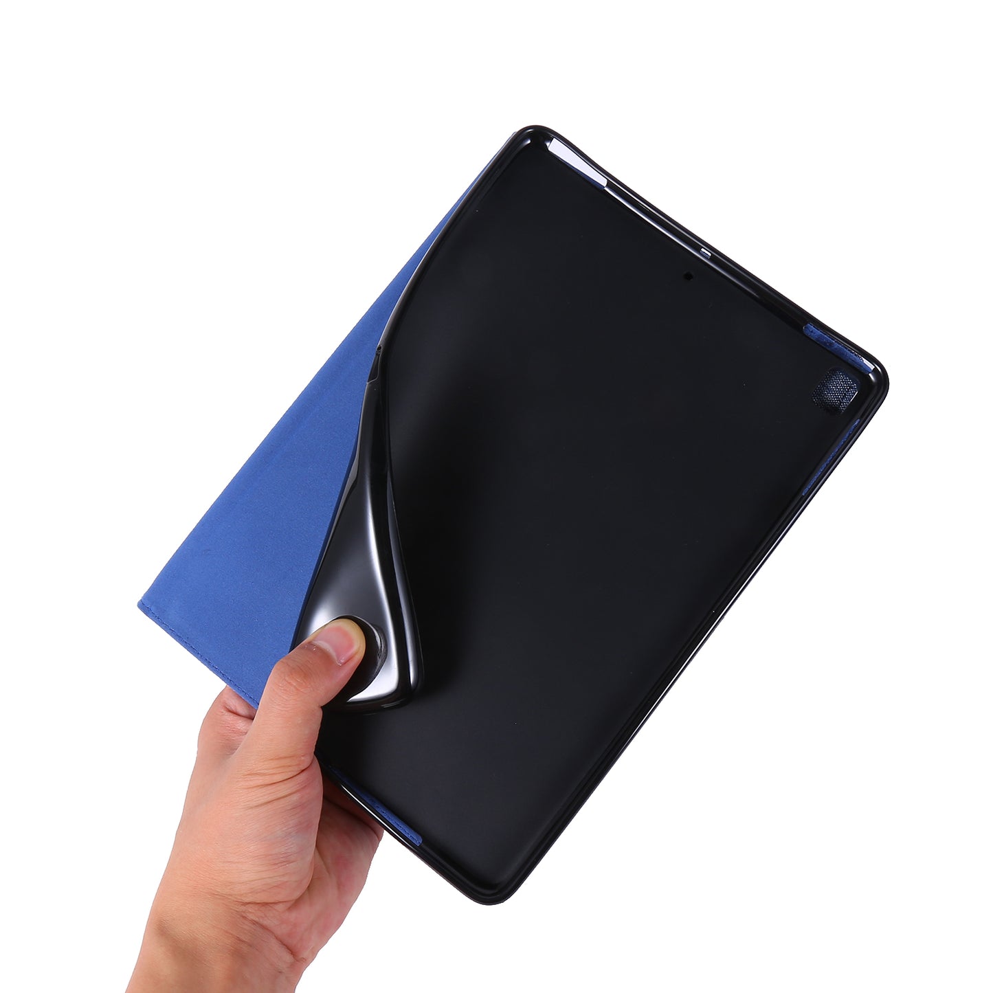 For iPad 9.7-inch (2018)/(2017) /iPad Air (2013)/Air 2 Tablet Case Cloth Texture Leather Protective Cover with Card Slots Stand