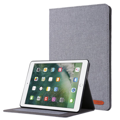 For iPad 9.7-inch (2018)/(2017) /iPad Air (2013)/Air 2 Tablet Case Cloth Texture Leather Protective Cover with Card Slots Stand