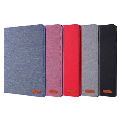 For iPad 9.7-inch (2018)/(2017) /iPad Air (2013)/Air 2 Tablet Case Cloth Texture Leather Protective Cover with Card Slots Stand