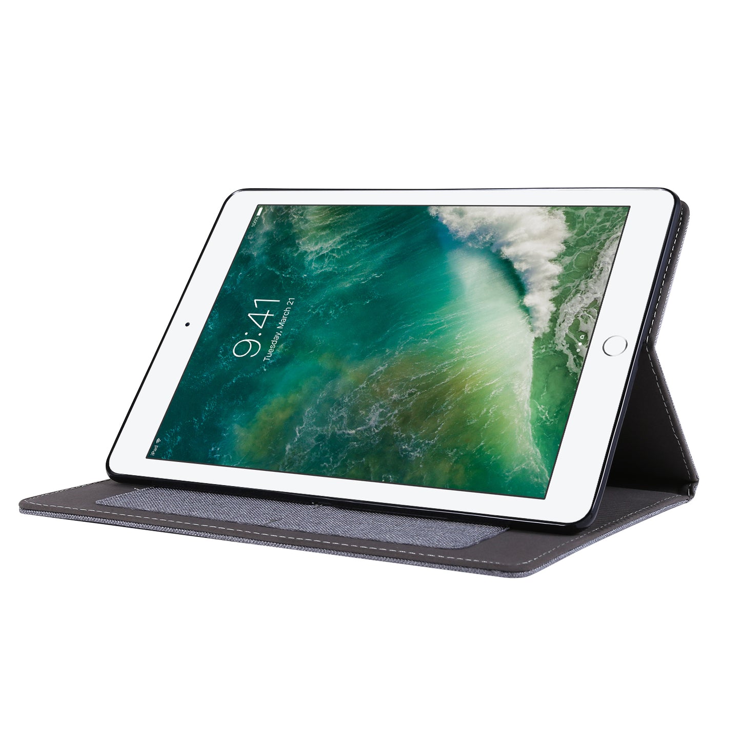 Cloth Texture Card Slots Stand Leather Flip Case for iPad 10.2 (2021)/(2020)/(2019)