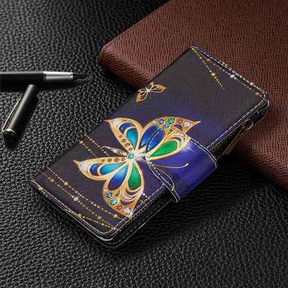 BF03 Pattern Printing Zipper Wallet Leather Phone Cover for iPhone XR 6.1 inch