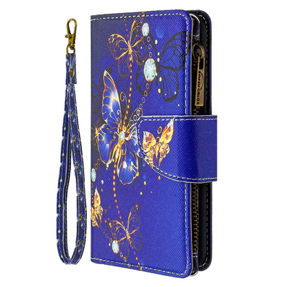 BF03 Pattern Printing Zipper Wallet Leather Phone Cover for iPhone XR 6.1 inch
