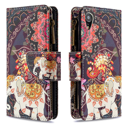 BF03 Pattern Printing Zipper Wallet Leather Phone Cover for iPhone XR 6.1 inch