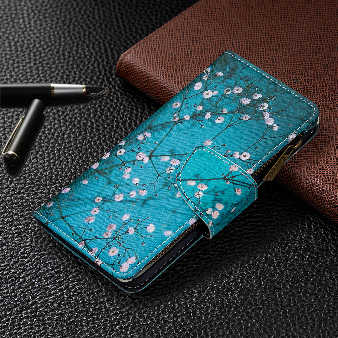 BF03 Pattern Printing Zipper Wallet Leather Phone Cover for iPhone XR 6.1 inch