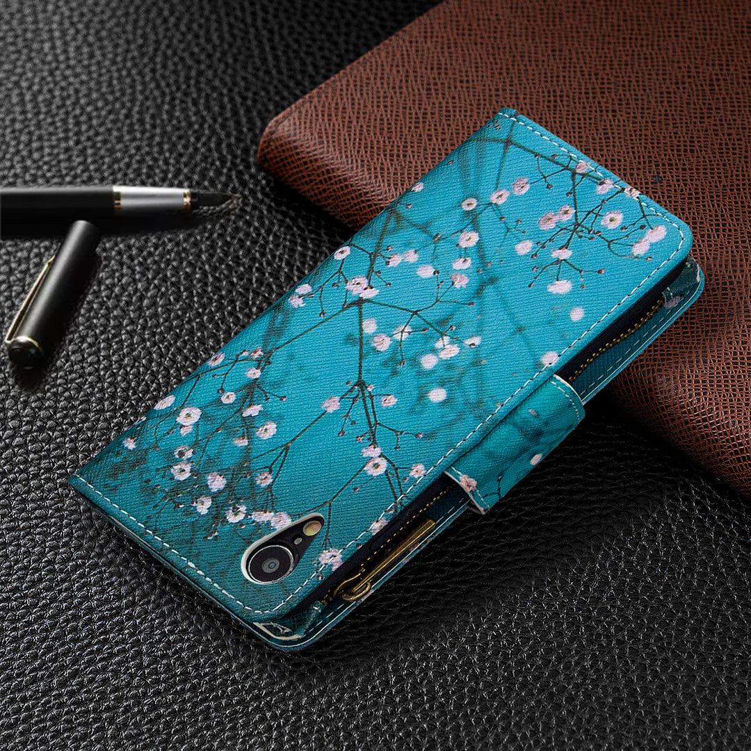 BF03 Pattern Printing Zipper Wallet Leather Phone Cover for iPhone XR 6.1 inch
