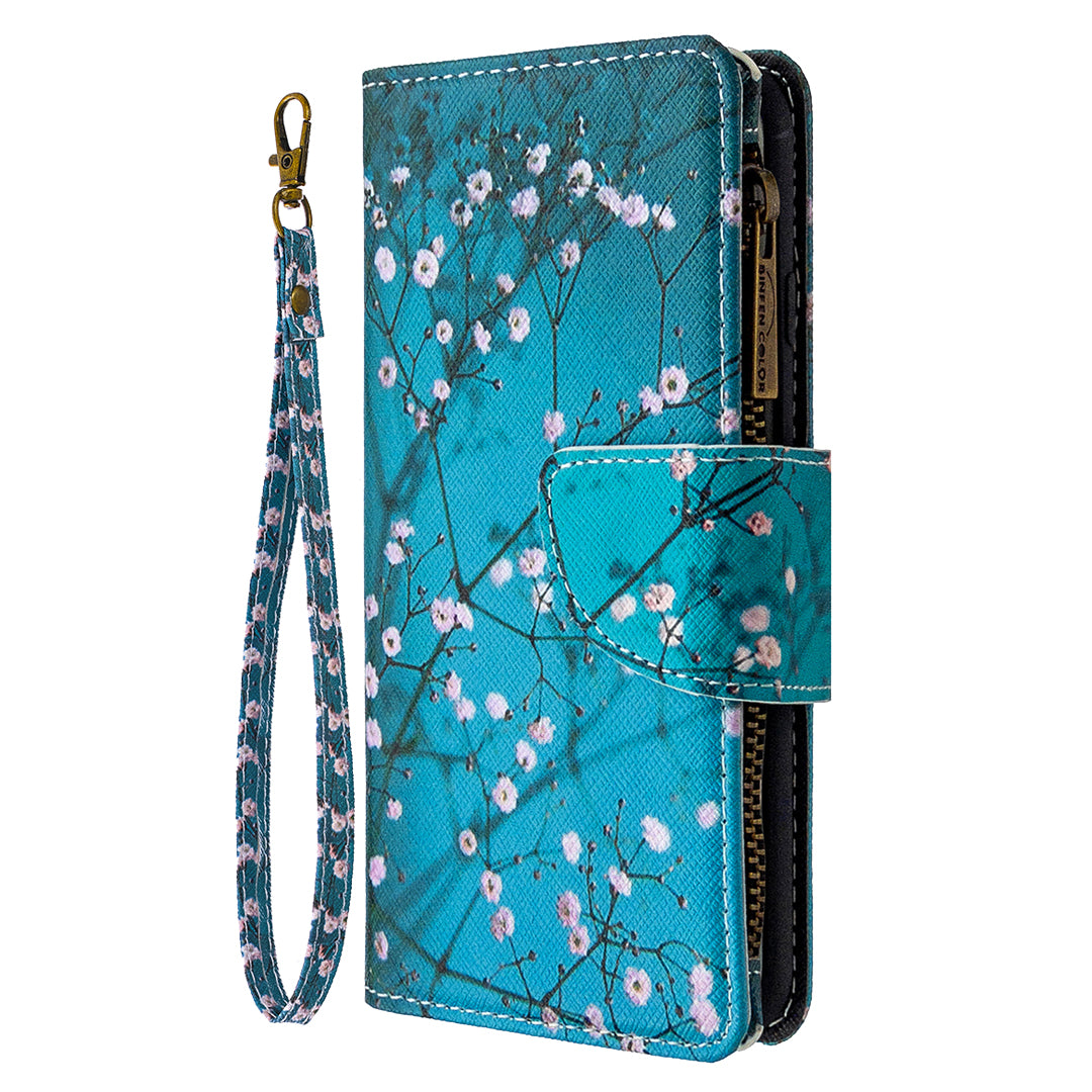 BF03 Pattern Printing Zipper Wallet Leather Phone Cover for iPhone XR 6.1 inch
