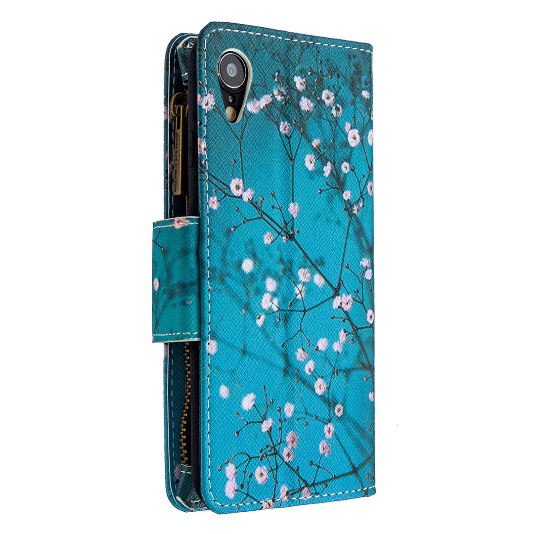 BF03 Pattern Printing Zipper Wallet Leather Phone Cover for iPhone XR 6.1 inch