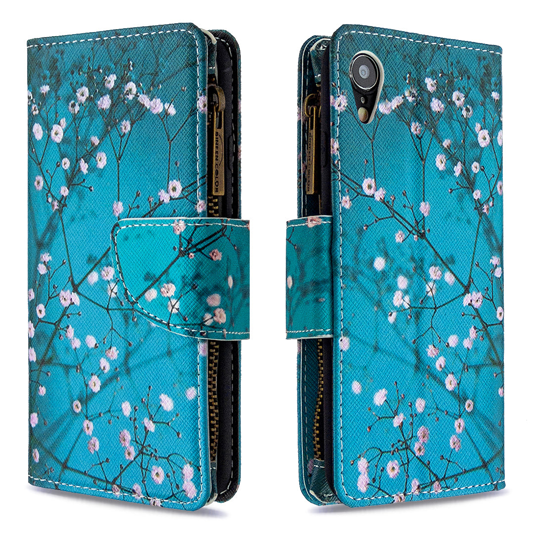 BF03 Pattern Printing Zipper Wallet Leather Phone Cover for iPhone XR 6.1 inch